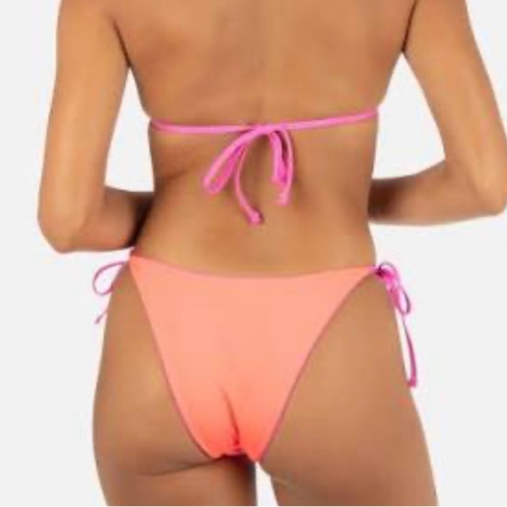WET Hot Pink and Bubblegum Pink Tie-Side Bikini Bottom ONLY - Brand Wet size S